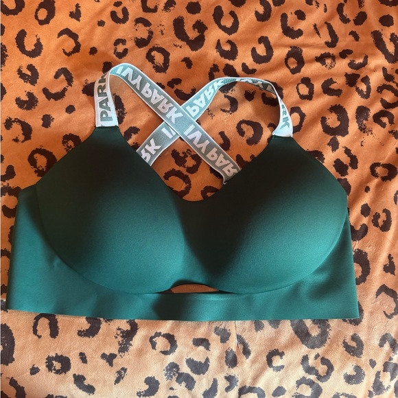 Adidas x Ivy Park Cutout Sport Bra - Dark Green/Mint - Picture 4 of 5